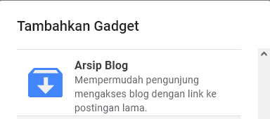 Gadget Arsip Blog