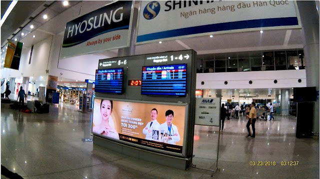 Part of the airport's arrival hall