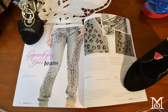 fashion diy,leopard jeans diy,painted fabric, fabric paint,altered couture, altered couture summer 2012