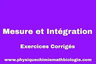 Exercices Corrigés Mesure et Intégration L3 PDF