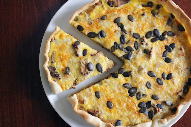 Tarte à la courge spaghetti et seitan