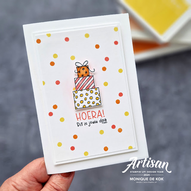 Stampin met Monique, Warm Welkom, Warm Welcome stampset, zelfgemaakte kaart, GDP433, GDP, Stampin' Up!