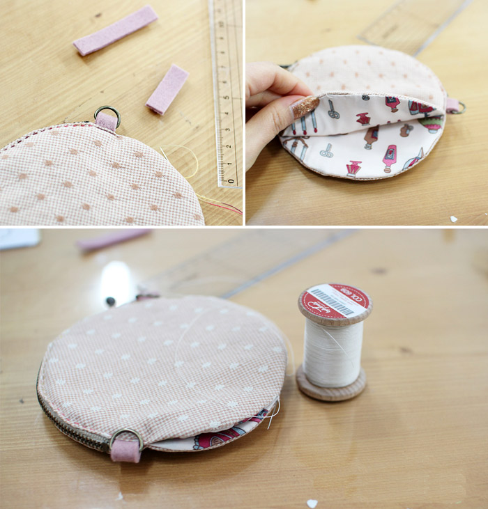 Simple handbag: flower appliqué tutorial. DIY tutorial in pictures. 