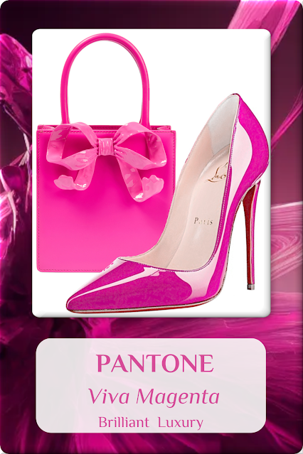 ♦Pantone Color of the Year 2023 Viva Magenta Shoes & Bags #pantone #pink #brilliantluxury