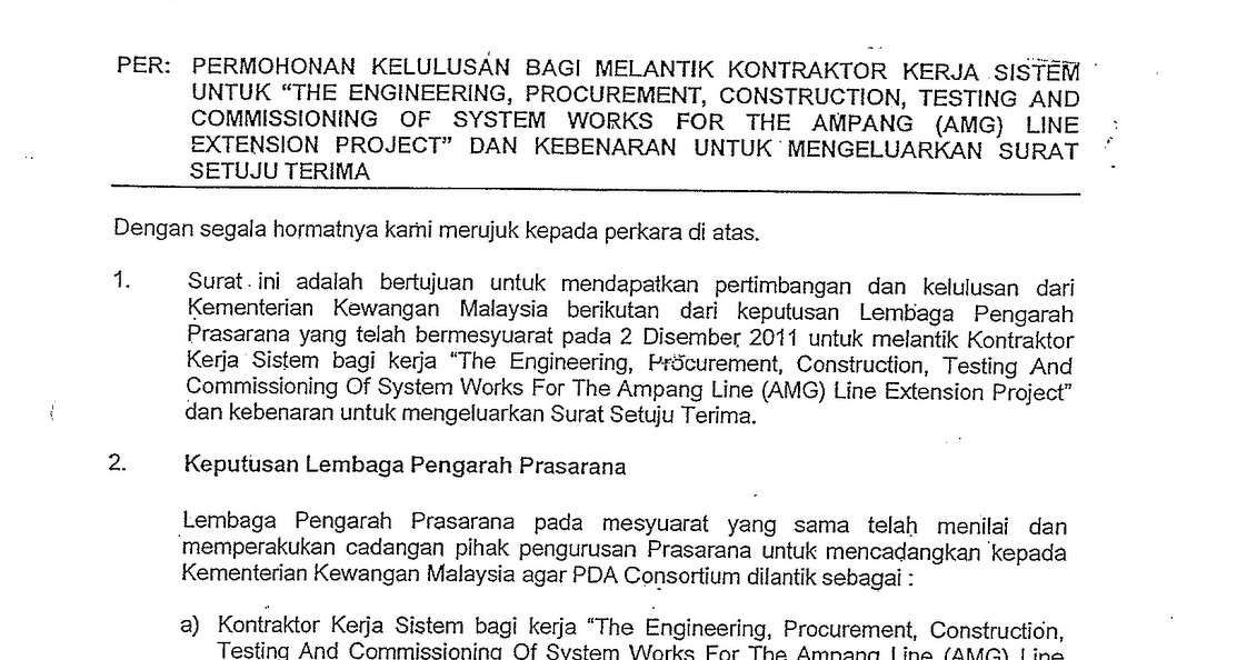 Contoh Surat Setuju Terima Bekalan