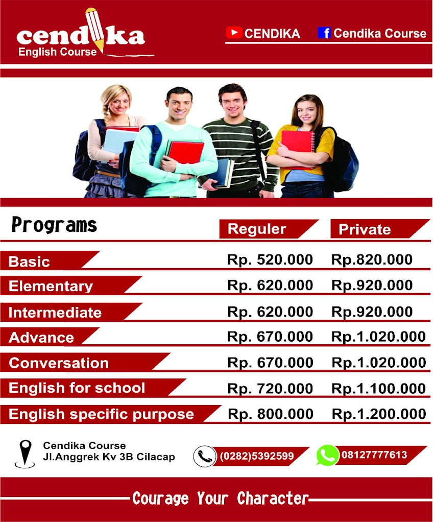 HARGA KURSUS BAHASA INGGRIS CILACAP