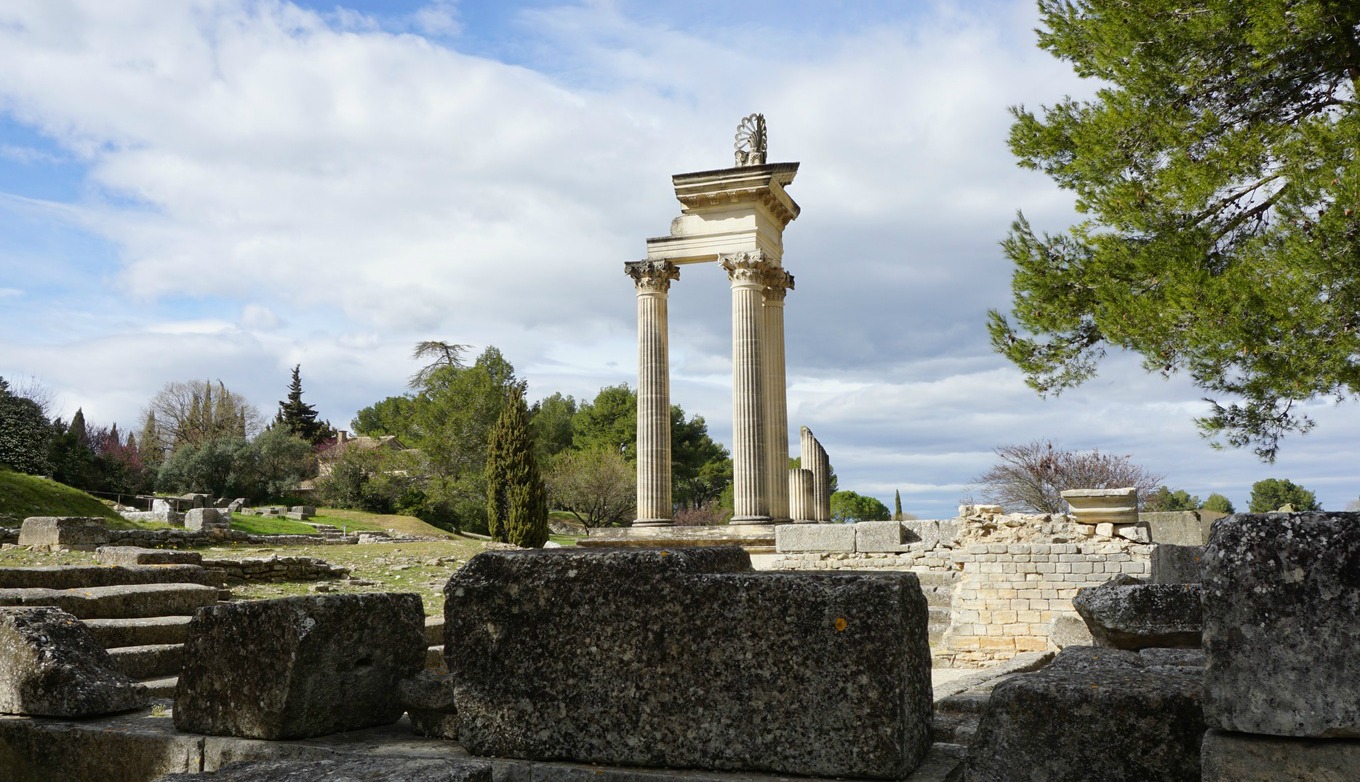 Restored Roman temple in Glanum