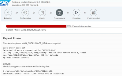 My experience during a SAP technical upgrade (Pre-implementation & Post-Implementation)