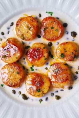 Best Honey Butter Snack make for Blackened Scallops with Cornmeal Mush