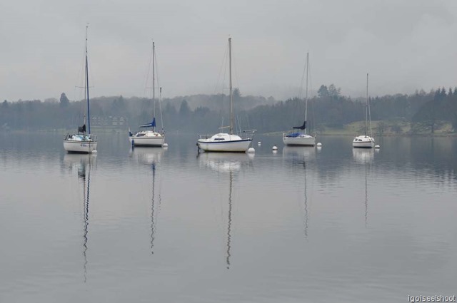 View of Lake Windermere from Borrans Park, Ambleside, Lake District