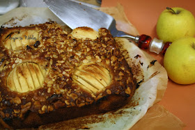 Toffee Apple Cake with Walnuts and Hazelnuts from www.anyonita-nibbles.com