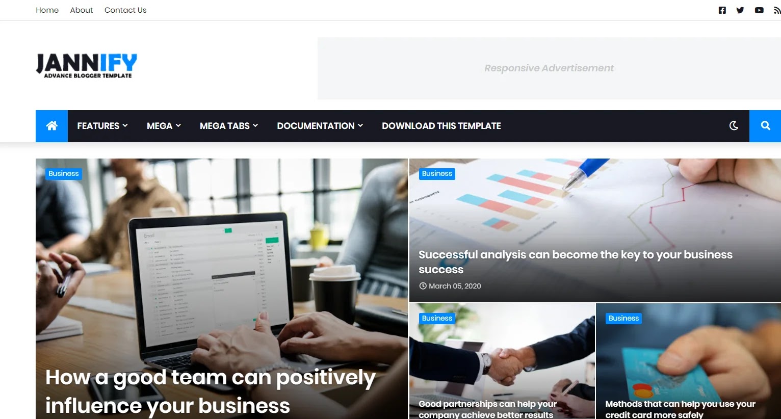 Jannify Blogger Template