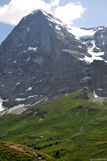 View of Jungfrau mountain range as we approached Kleine Scheidegg.