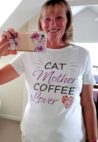 cat mother, coffee lover tee shirt