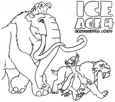 Desenhos para Colorir da Era do Gelo – Imagens para Imprimir