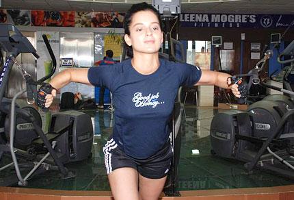 kangana ranaut at leena mogre gym actress pics