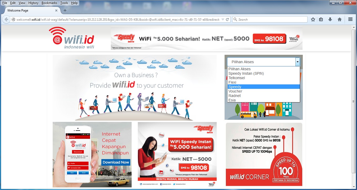 untuk login @wifi.id free/gratis