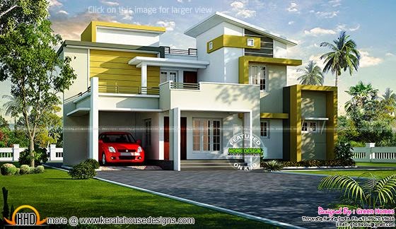 Modern house rendering