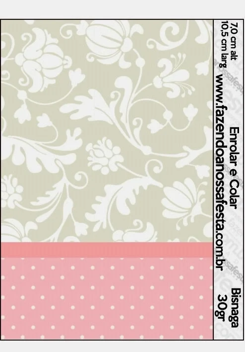 Free Printable Candy Bar Labels for a Provencal in Pink and Grey.