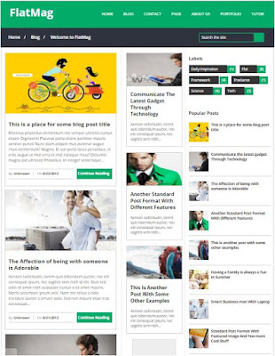 Flat Mag Adsense Responsive Blogger Templates Without Footer Credit