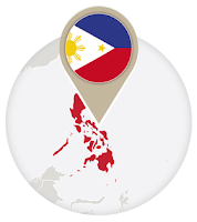 Philippines flag and map