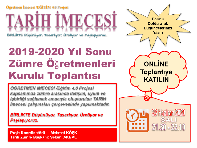  2019-2020 Yıl Sonu Tarih Zümre Öğretmenleri Toplantısı 