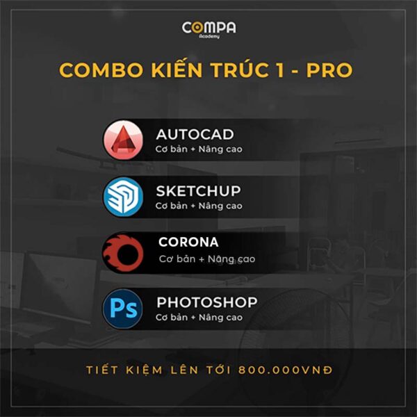 Chia Sẻ Combo Photoshop Autocad Corona Sketchup Của Compa Academy