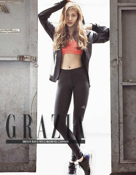 Yura of Girl's Day for adidas running in Grazia