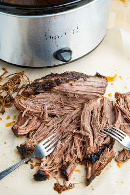 Slow Cooker Balsamic Glazed Roast Beef