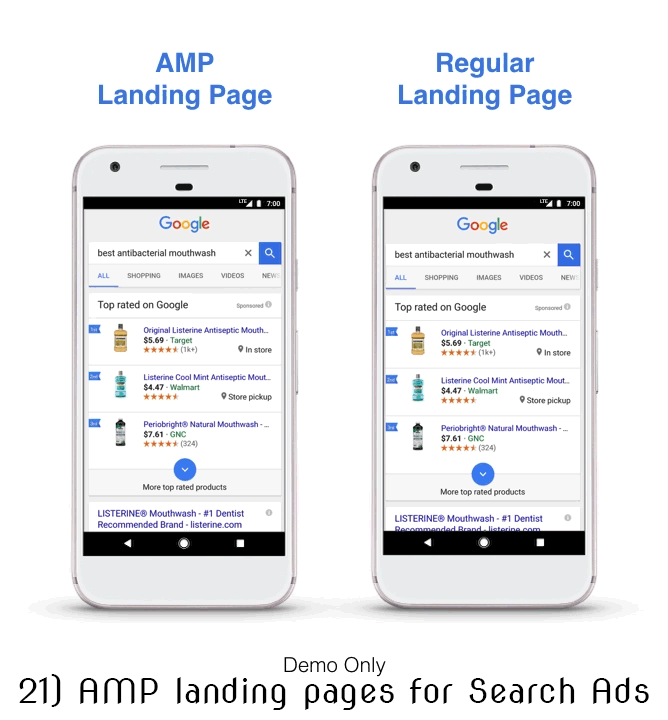 Speed up your search text ads with AMP landing pages