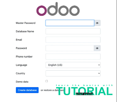 odoo database setup