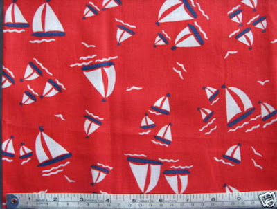 Vintage Sailboat Fabric 3