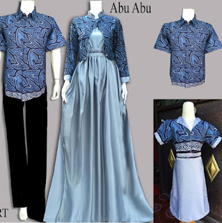 model baju batik couple gamis untuk pernikahan