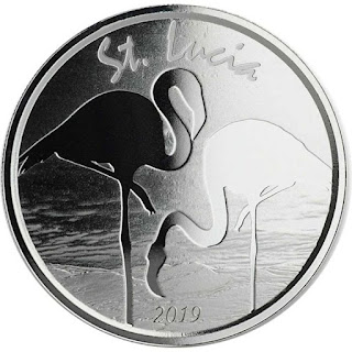 2019 St. Lucia Flamingo 1 oz Silver