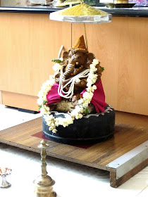 Ganpati pooja with umbrella