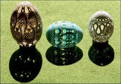 Laser Engraved Carved Eggs