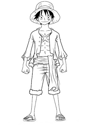 Desenho do Luffy para colorir