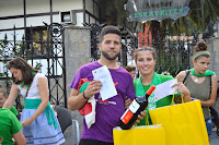 Bajada de goitiberas en las fiestas de El Regato