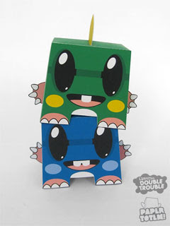 Bubble Bobble Paper Totem