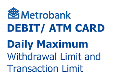Metrobank ATM withdrawal limit per day and abroad.