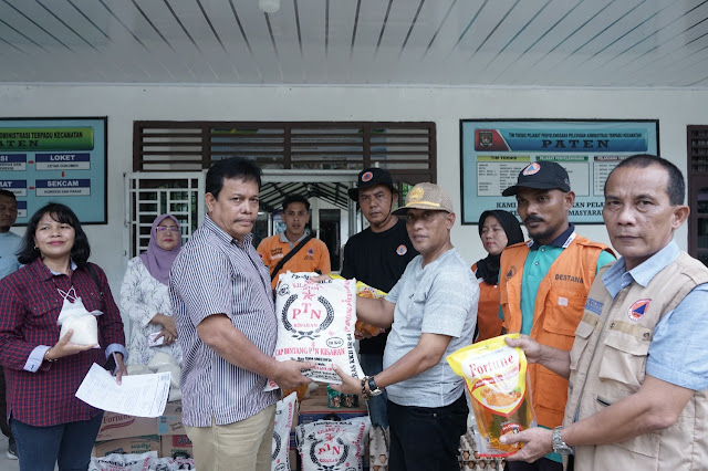 Asisten Pemerintahan dan Kesejahteraan Rakyat Salurkan Bantuan di 2 Kecamatan Yang Terdampak Banjir