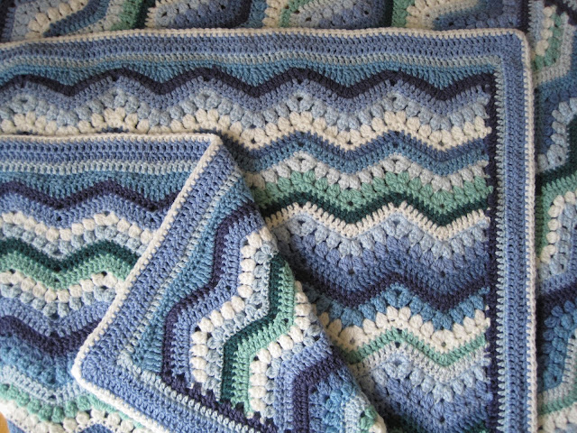 Tina's Allsorts, Rippling Clusters Crochet Blanket