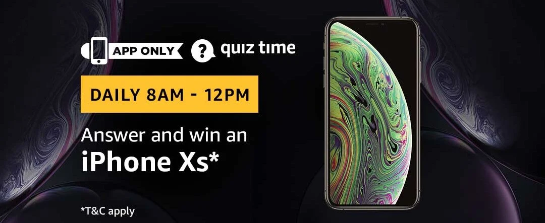 Amazon Quiz Today 07 April 2019 Answers - Win iphone Xs
