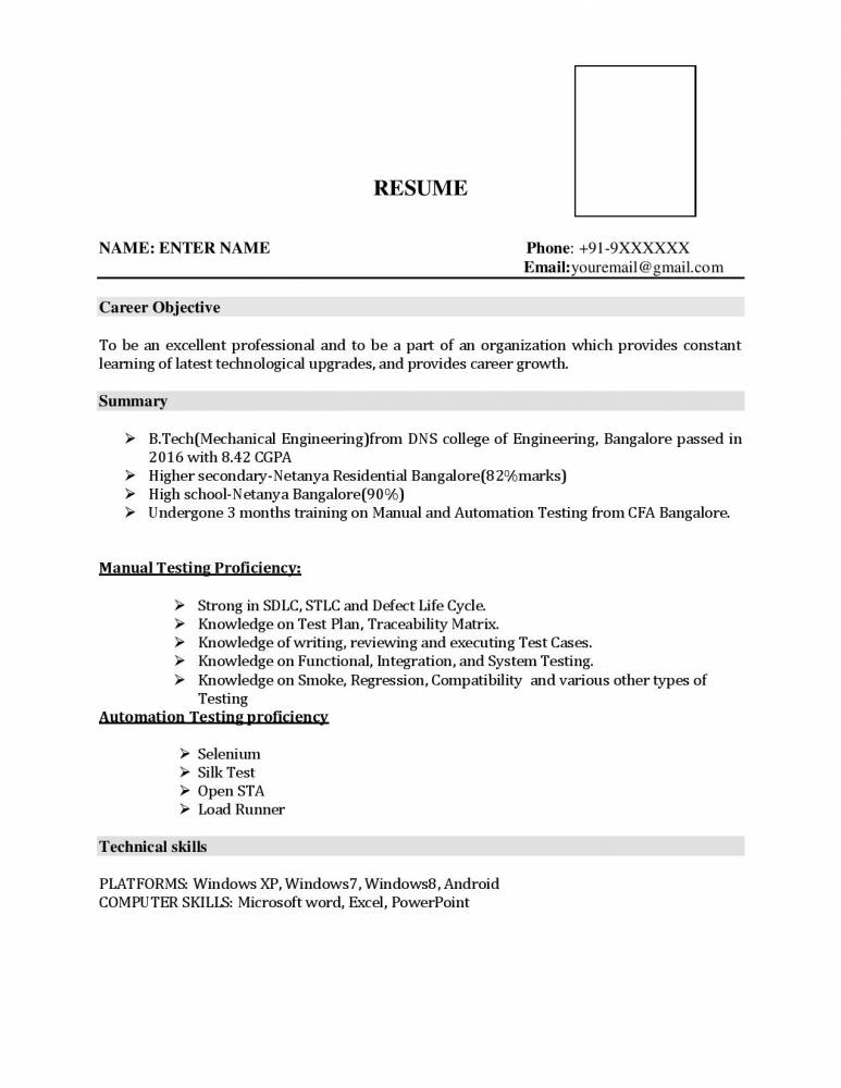 Best B Tech Mechanical Resume Download Samples And Formats Resume Samples Projects Download Now