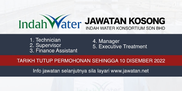 Jawatan Kosong Indah Water Konsortium Sdn Bhd 2022