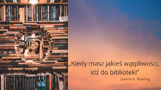 Slajd 1. Po lewej stronie dziewczyna otoczona książkami. Po rrawej napis: Kiedy masz jakieś wątpliwości idź do biblioteki. J.K. Rowling. Tło: pomarańczowe. Slajd 2: po lewej książka, po prawej napis: książki są lekarstwem dla umysłu, Demokryt. Slajd 3: Napis: Czytanie dobrych książek jest niczym rozmowa z najwspanialszymi ludźmi minionych czasów,  Kartezjusz. Tło: książki. Slajd 4: w lewym górnym rogu napis: Kto czyta książki żyje podwójnie. Umberto Eco. Obok dziewczynka czytająca książkę. Z otwartej książki wychodzi blask. Slajd 5: Na dole napis: Pokój bez książek jest jak ciało bez duszy, Cyceron. Tło: pokój a w nim regały z książkami, świecąca lampa, szara sofa a na niej poduszkami, ściany z pomarańczowej surowej cegły. Slajd 6: U góry napis: Książki kochają każdego, kto je otwiera dając mu poczucie bezpieczeństwa i przyjaźń, niczego w zamian nie żądając. Cornelia Funke. obok siedzi dziewczynka i czyta książkę. Slajd 7: Książki to najlepsi twoi przyjaciele, nie wyśmieją, nie zdradzą a nauczą wiele. Jan Rak. Rozłozona ksiązka której złączone strony tworzą kształt serca. Slajd 8: