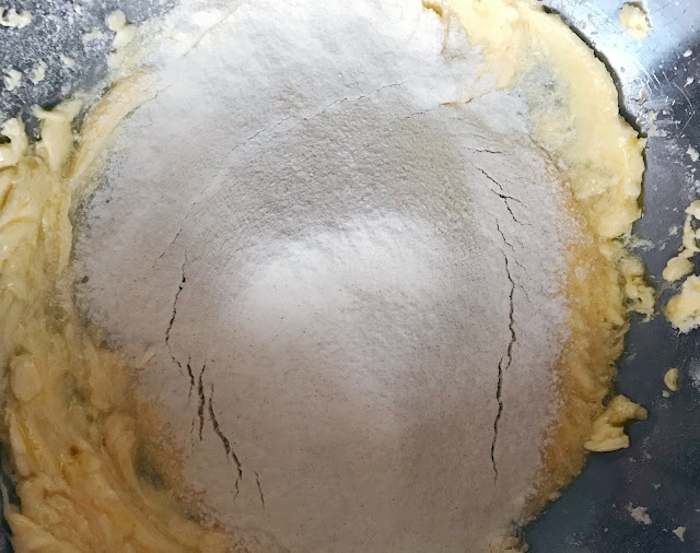 mixture with flour added