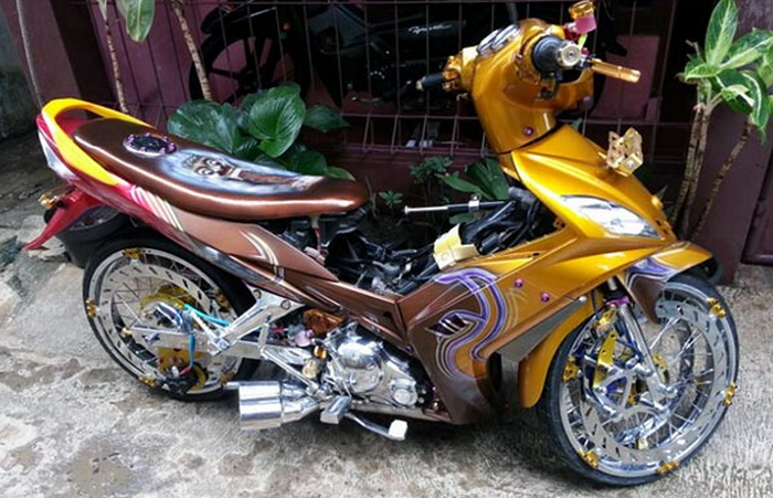 Gambar motor modif jupiter mx sederhana 135 king airbrush 