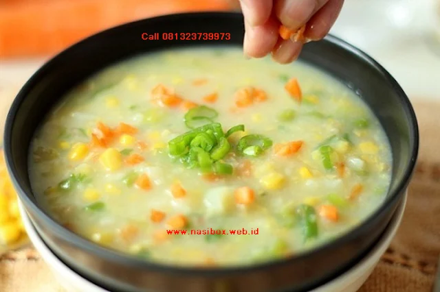 Resep sup jagung-nasi box cimanggu ciwidey