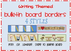 writing themed bulletin board border